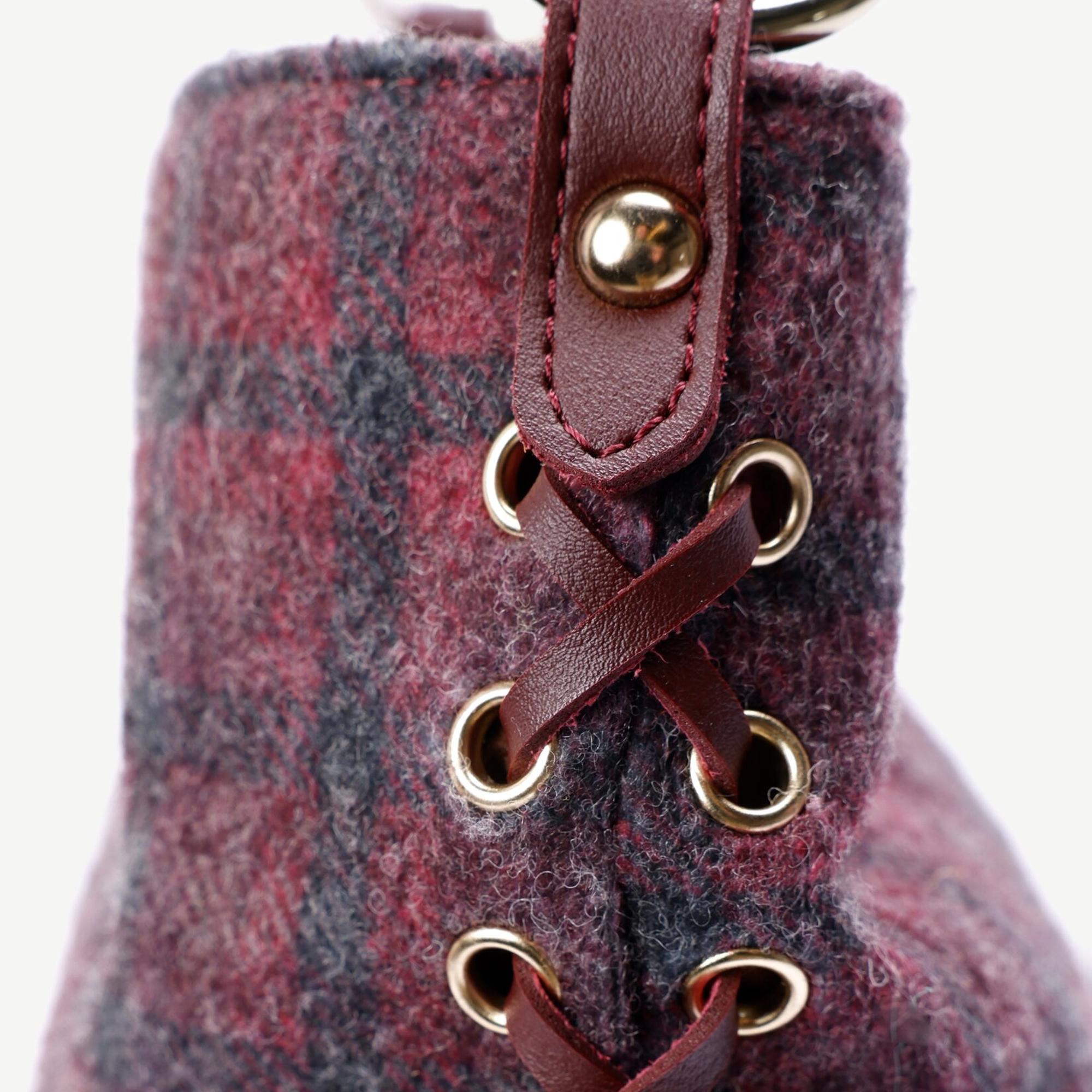 Deri Garnili Kumaş Omuz Çantası