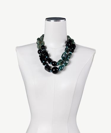  İkili Akrilik Büyük Taşlı Kolye