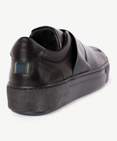  Lastikli Deri Sneaker