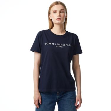  Tommy Hilfiger Reg Logo Kadın Lacivert T-Shirt