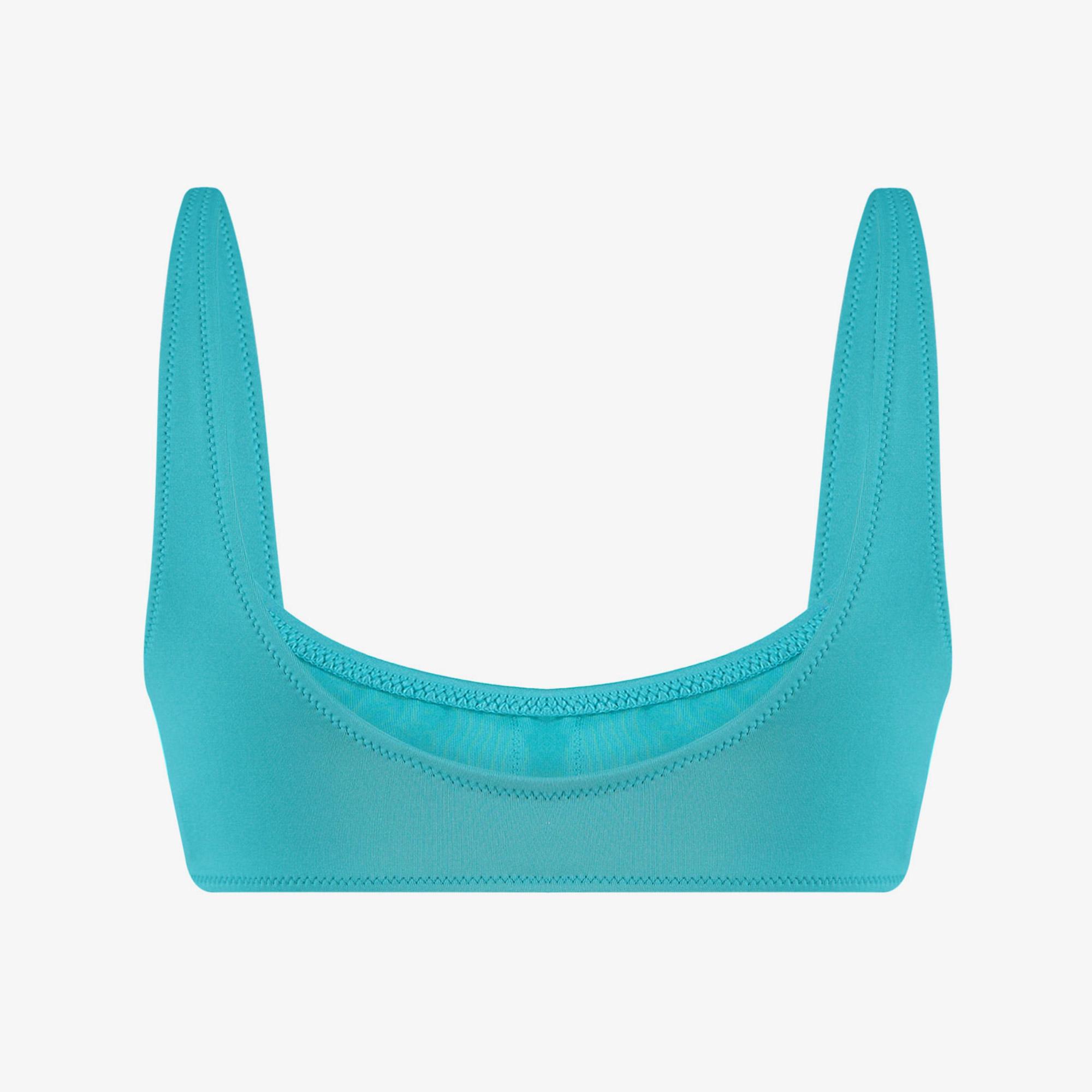 Calvin Klein Monogram Kadın Mavi Bikini Üstü