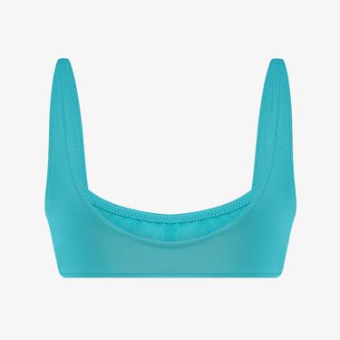  Calvin Klein Monogram Kadın Mavi Bikini Üstü