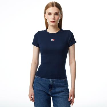  Tommy Hilfiger Badge Kadın Lacivert T-Shirt