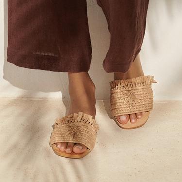  Manebi Kadın Krem Rengi Terlik