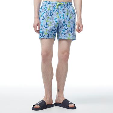  Nautica Erkek Mavi Standart Fit Mayo Şort