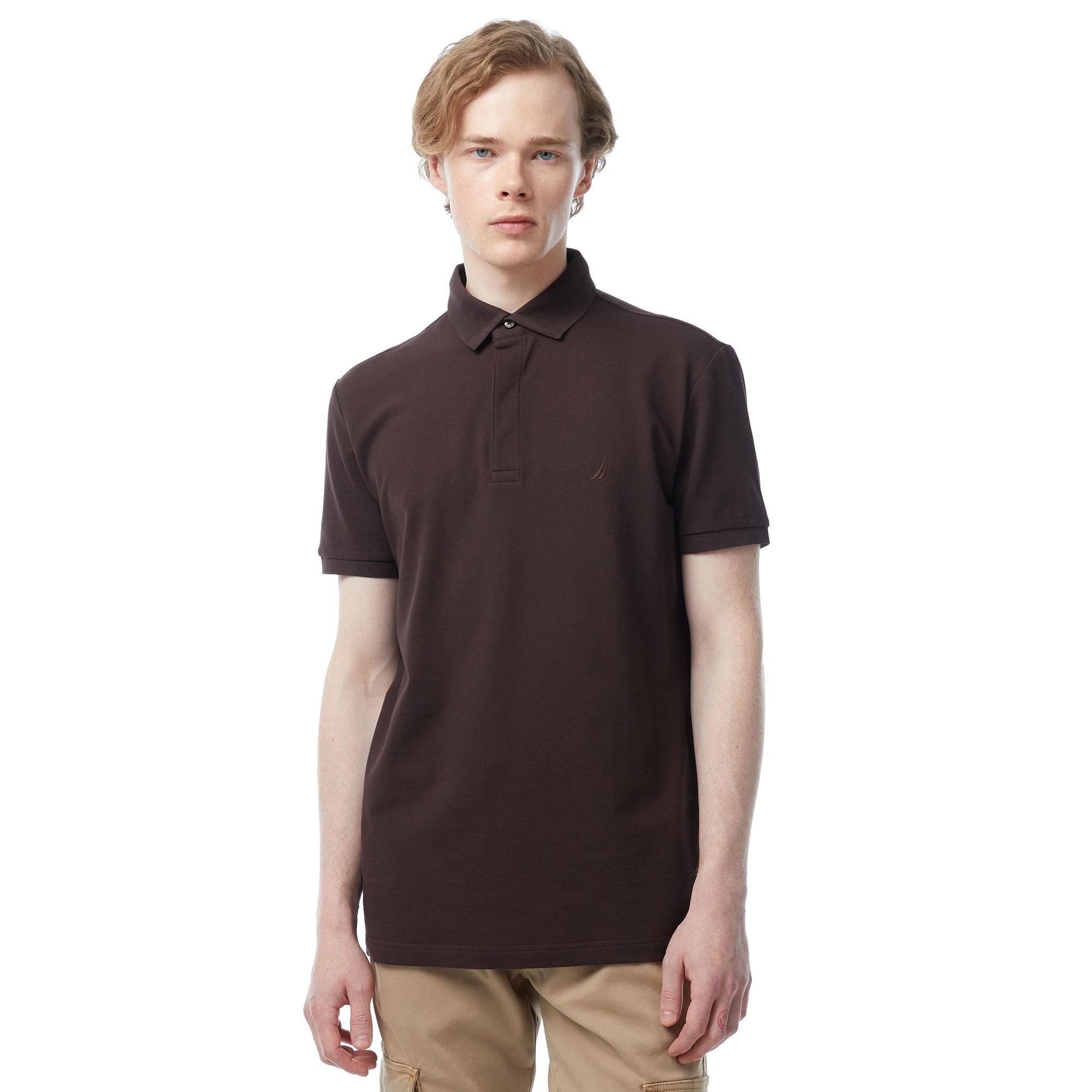Nautica Erkek Kahverengi Slim Fit Kısa Kollu Polo