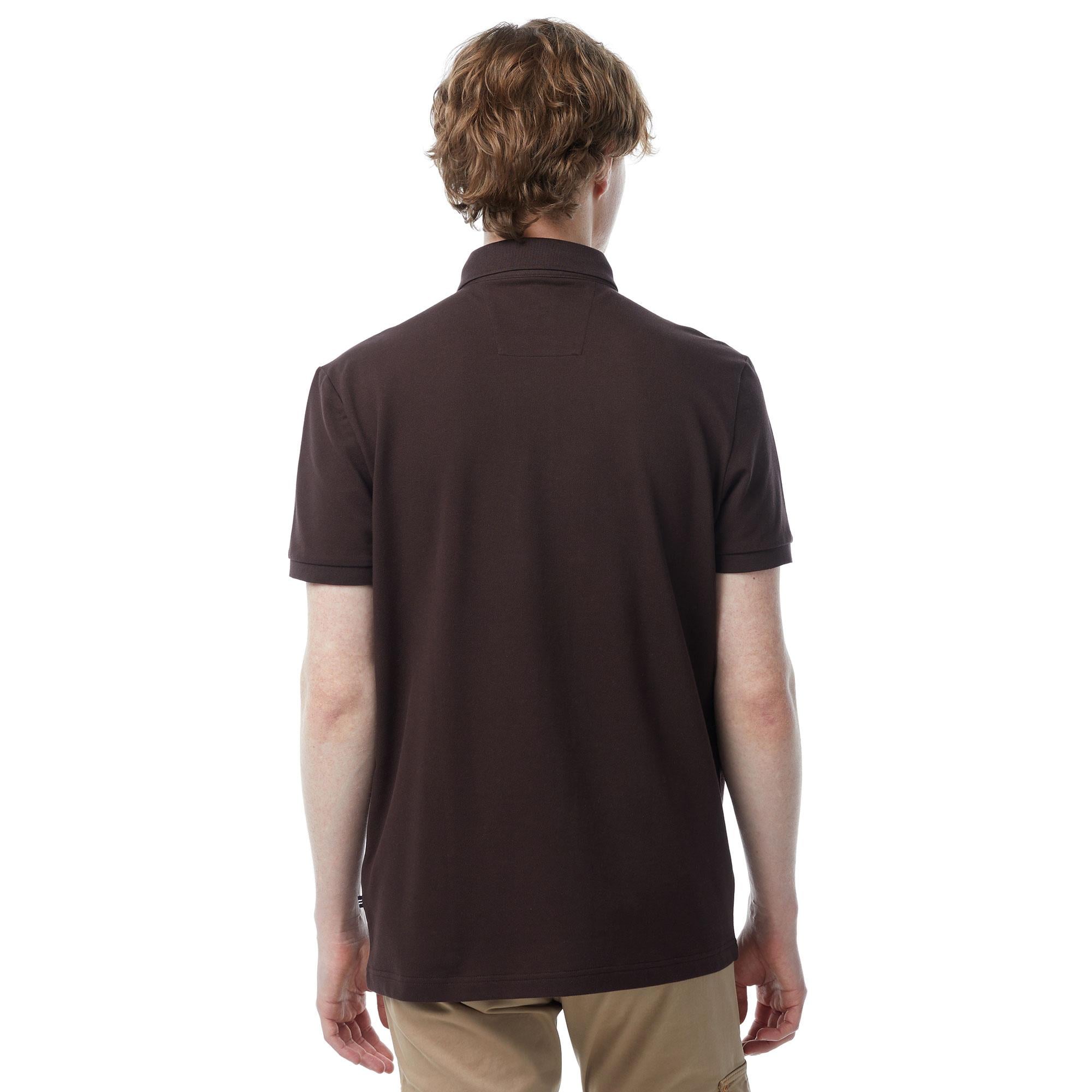 Nautica Erkek Kahverengi Slim Fit Kısa Kollu Polo