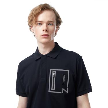  Nautica Erkek Siyah Classic Fit Kısa Kollu Polo