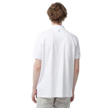  Nautica Erkek Beyaz Classic Fit Kısa Kollu Polo