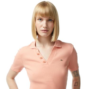  Nautica Kadın Turuncu Slim Fit Kısa Kollu Polo