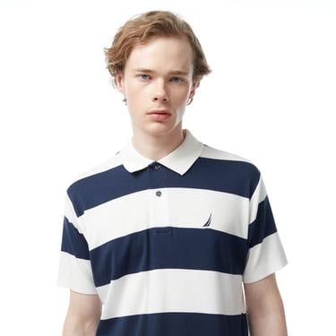  Nautica Erkek Lacivert Classic Fit Kısa Kollu Çizgili Polo