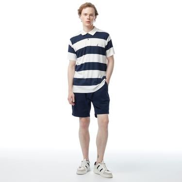  Nautica Erkek Lacivert Classic Fit Kısa Kollu Çizgili Polo