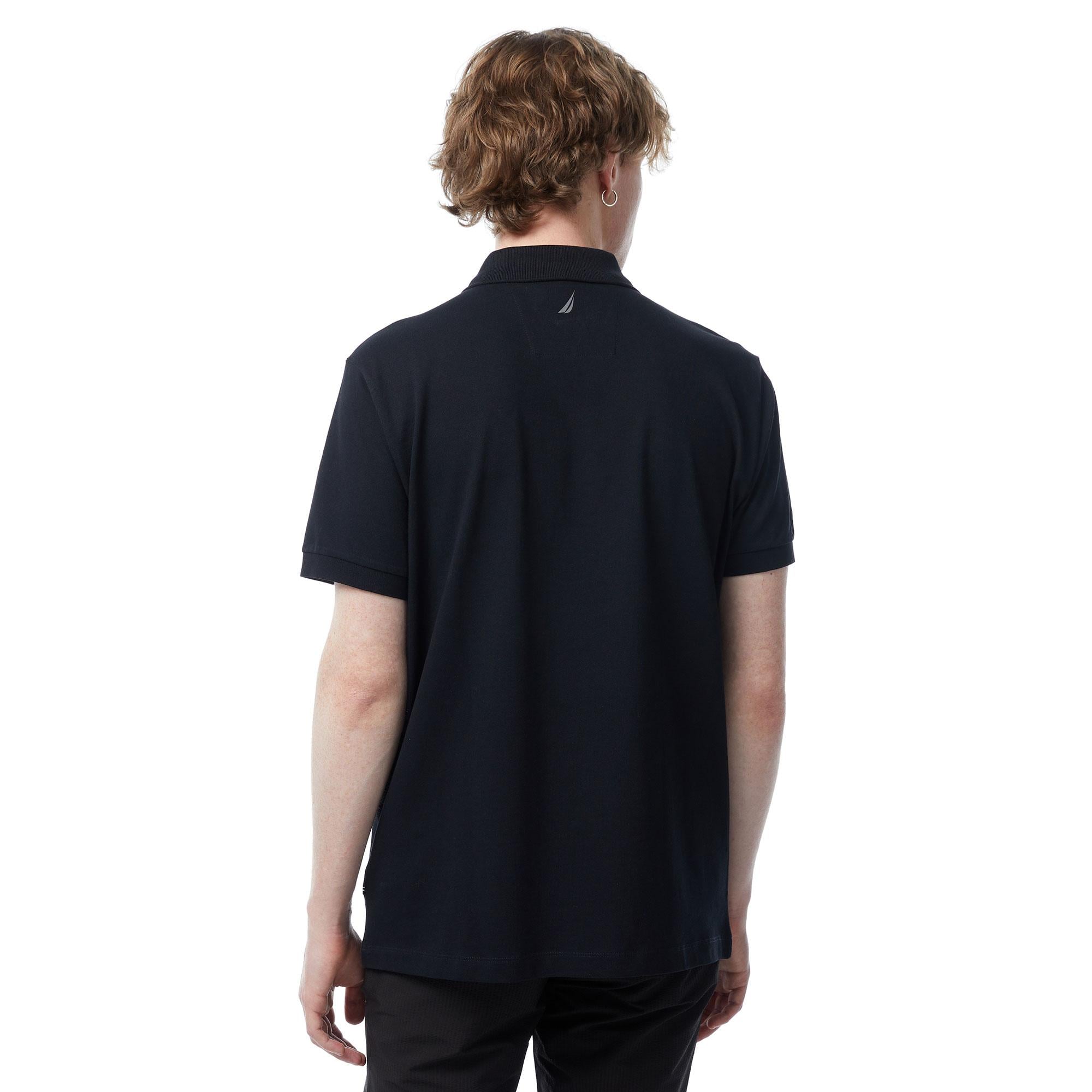Nautica Erkek Siyah Classic Fit Kısa Kollu Polo Yaka T-Shirt