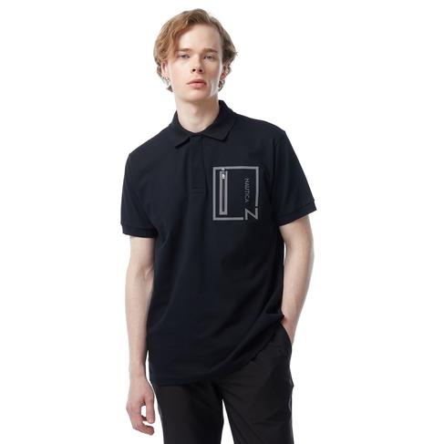  Nautica Erkek Siyah Classic Fit Kısa Kollu Polo