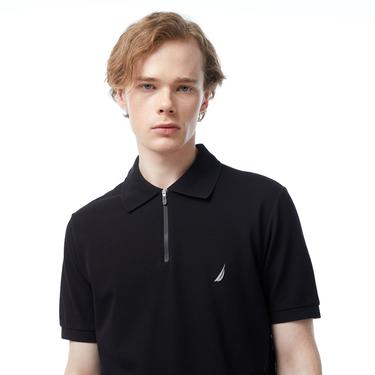  Nautica Erkek Siyah Slim Fit Kısa Kollu Polo