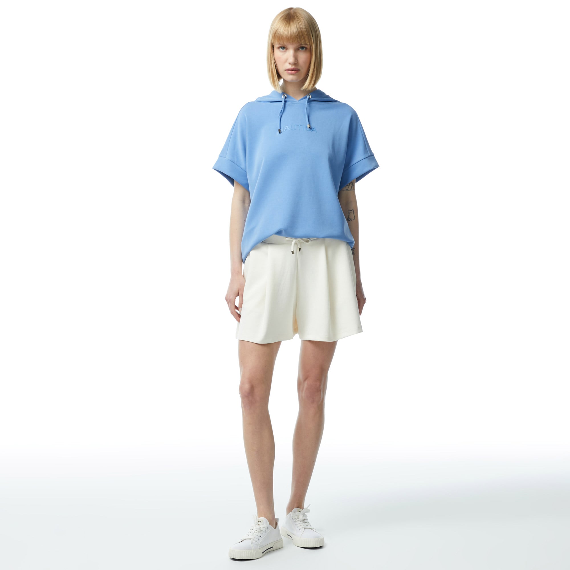  Nautica Kadın Kırık Beyaz Relaxed Fit Şort