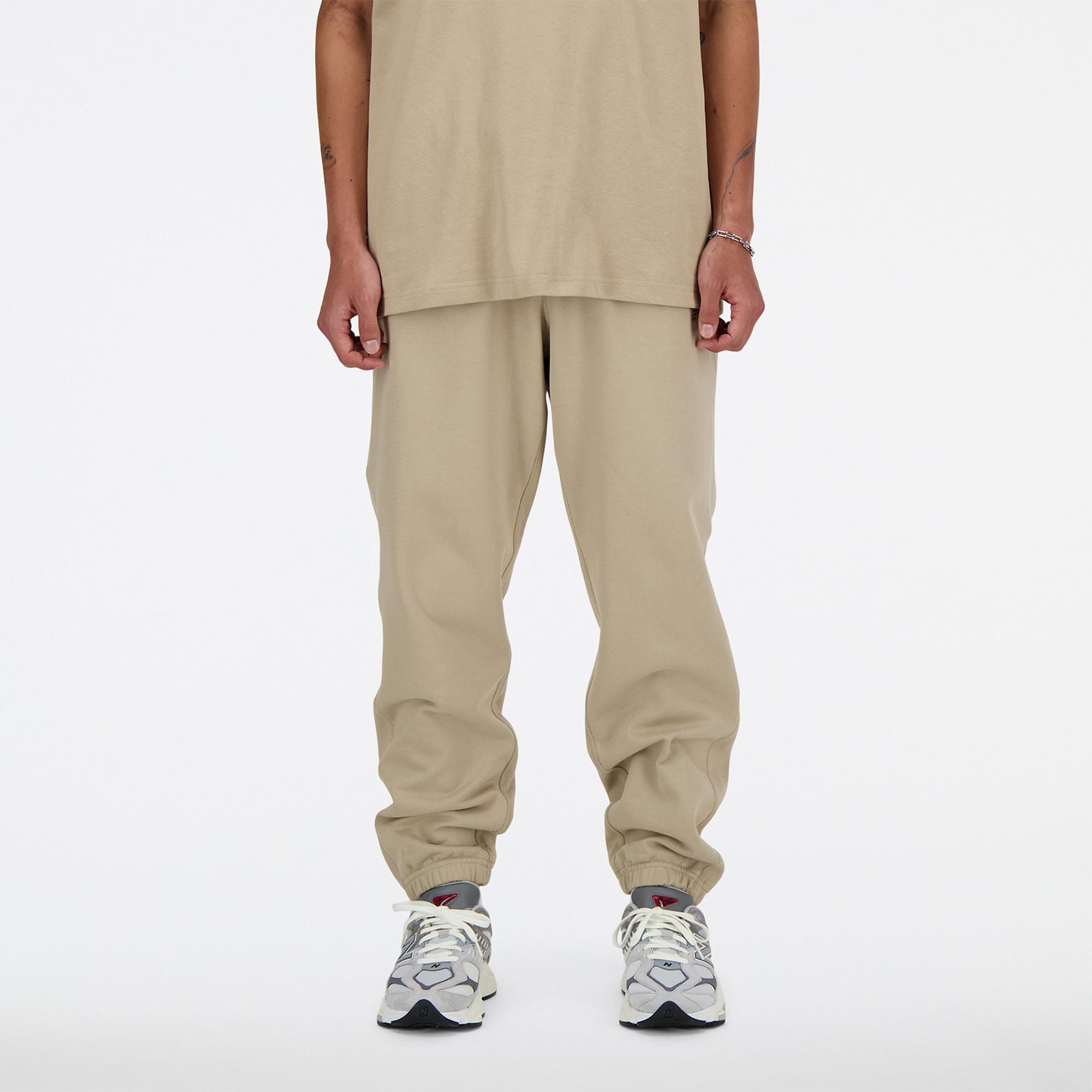 New Balance Athletics French Terry Erkek Krem Eşofman Altı