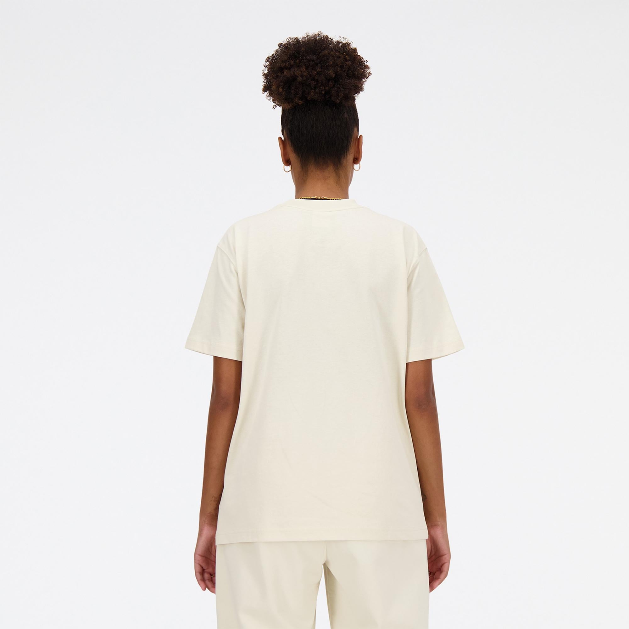 New Balance Athletics Jersey Kadın Krem T-Shirt