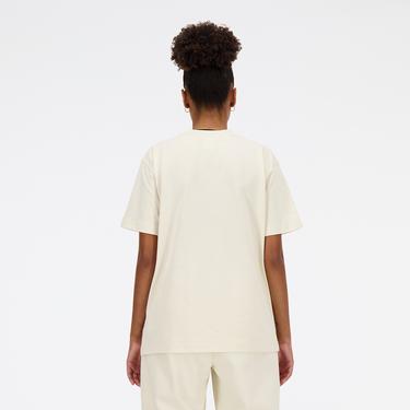  New Balance Athletics Jersey Kadın Krem T-Shirt