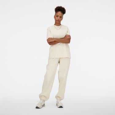  New Balance Athletics Jersey Kadın Krem T-Shirt