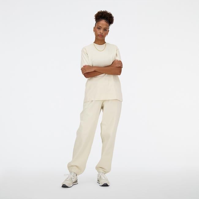  New Balance Athletics Jersey Kadın Krem T-Shirt