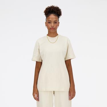  New Balance Athletics Jersey Kadın Krem T-Shirt