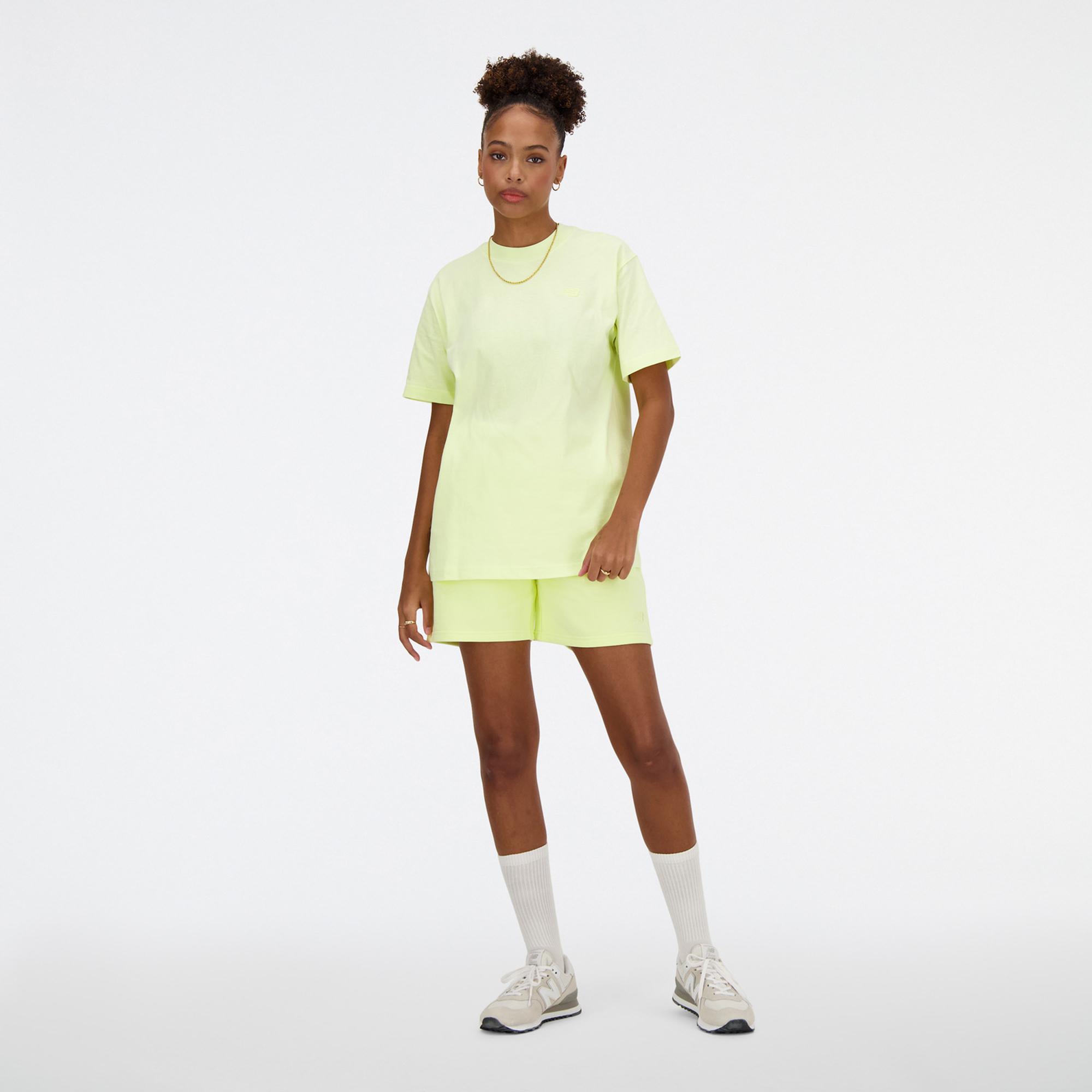 New Balance Athletics Jersey Kadın Sarı T-Shirt