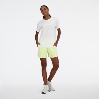  New Balance Hyperembossed Kadın Sarı Antrenman Şort