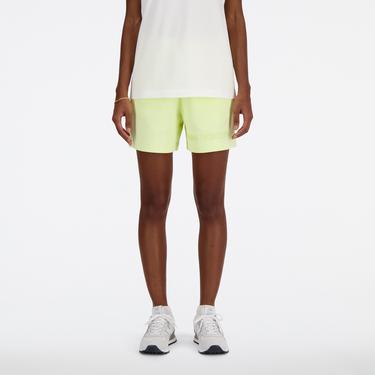  New Balance Hyperembossed Kadın Sarı Antrenman Şort