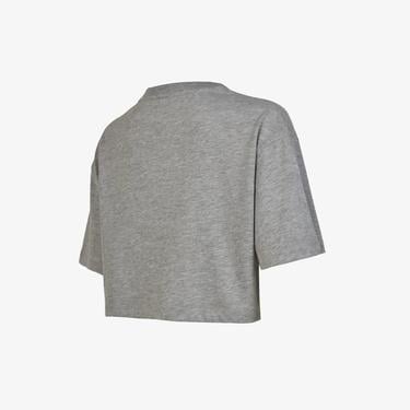  New Balance Lifestyle Crop Kadın Gri T-Shirt