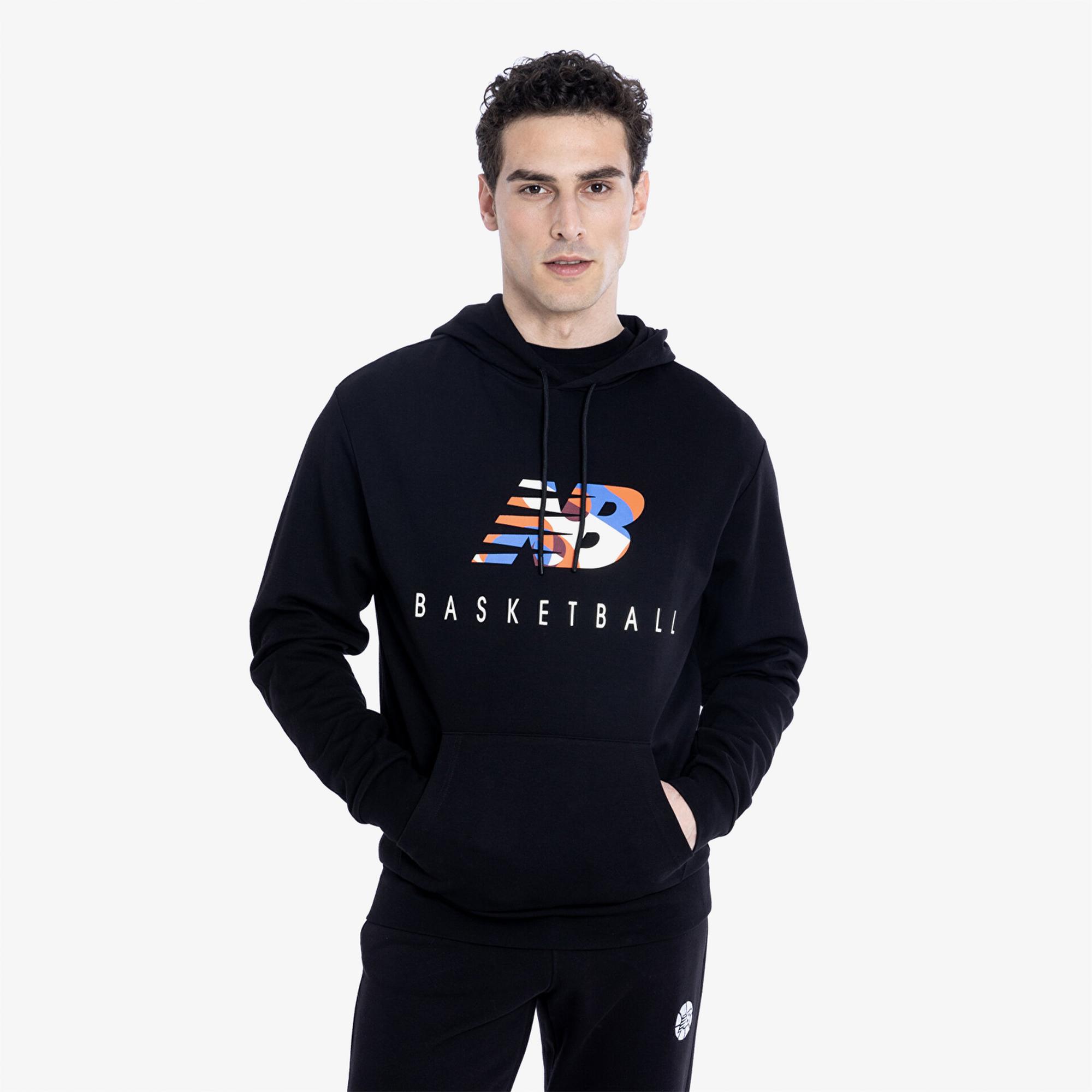 New Balance Basketball Erkek Siyah Sweatshirt