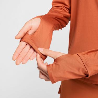  Nike Dri-FIT Swift UV Kadın Turuncu Uzun Kollu T-Shirt