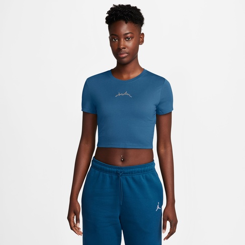  Jordan Kadın Mavi Kısa Kollu T-Shirt