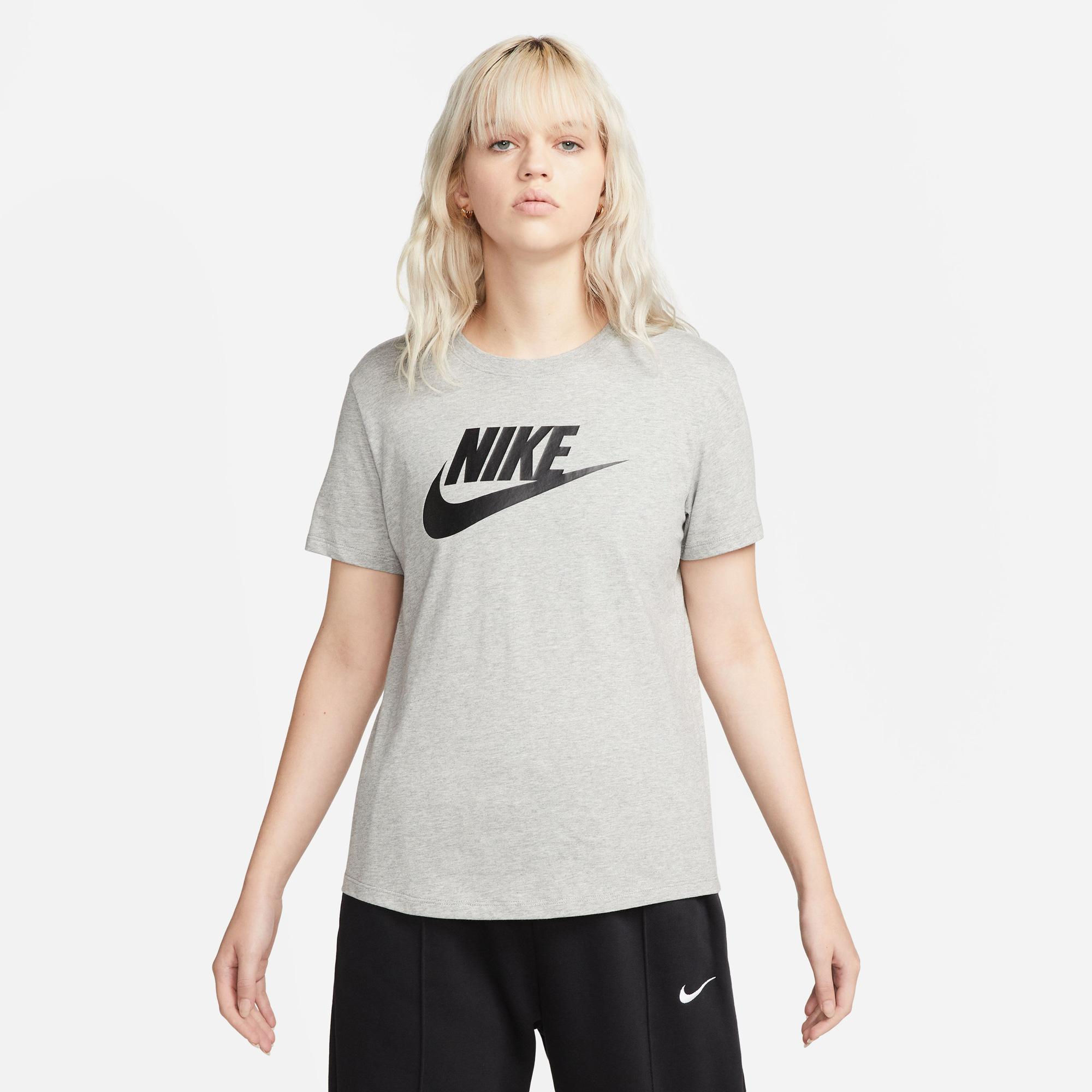 Nike Sportswear Essentials Kadın Gri Kısa Kollu T-Shirt