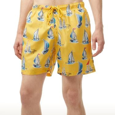  Nautica Erkek Sarı Standart Fit Mayo Şort