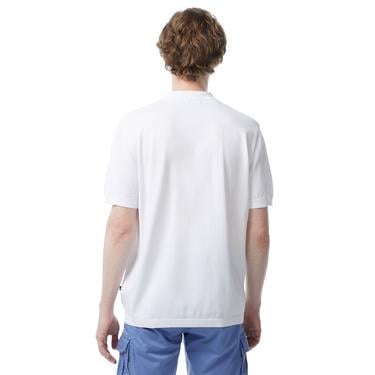  Nautica Erkek Beyaz Classic Fit Kısa Kollu Triko