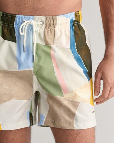  GANT Erkek Sarı Regular Fit Desenli Mayo Şort