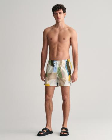  GANT Erkek Sarı Regular Fit Desenli Mayo Şort