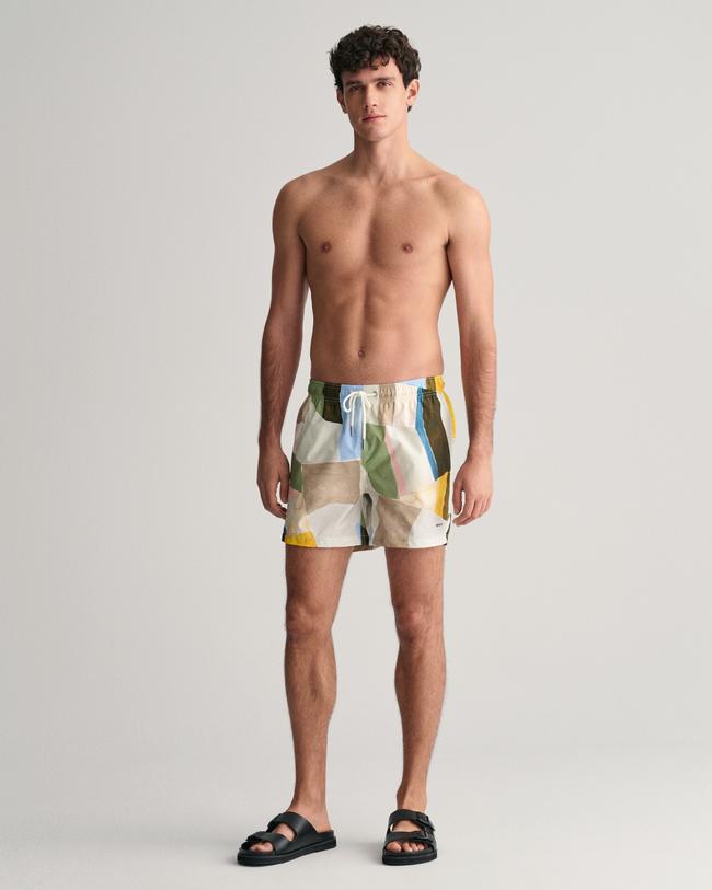  GANT Erkek Sarı Regular Fit Desenli Mayo Şort