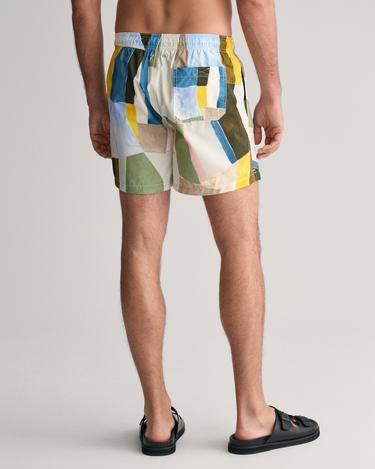  GANT Erkek Sarı Regular Fit Desenli Mayo Şort