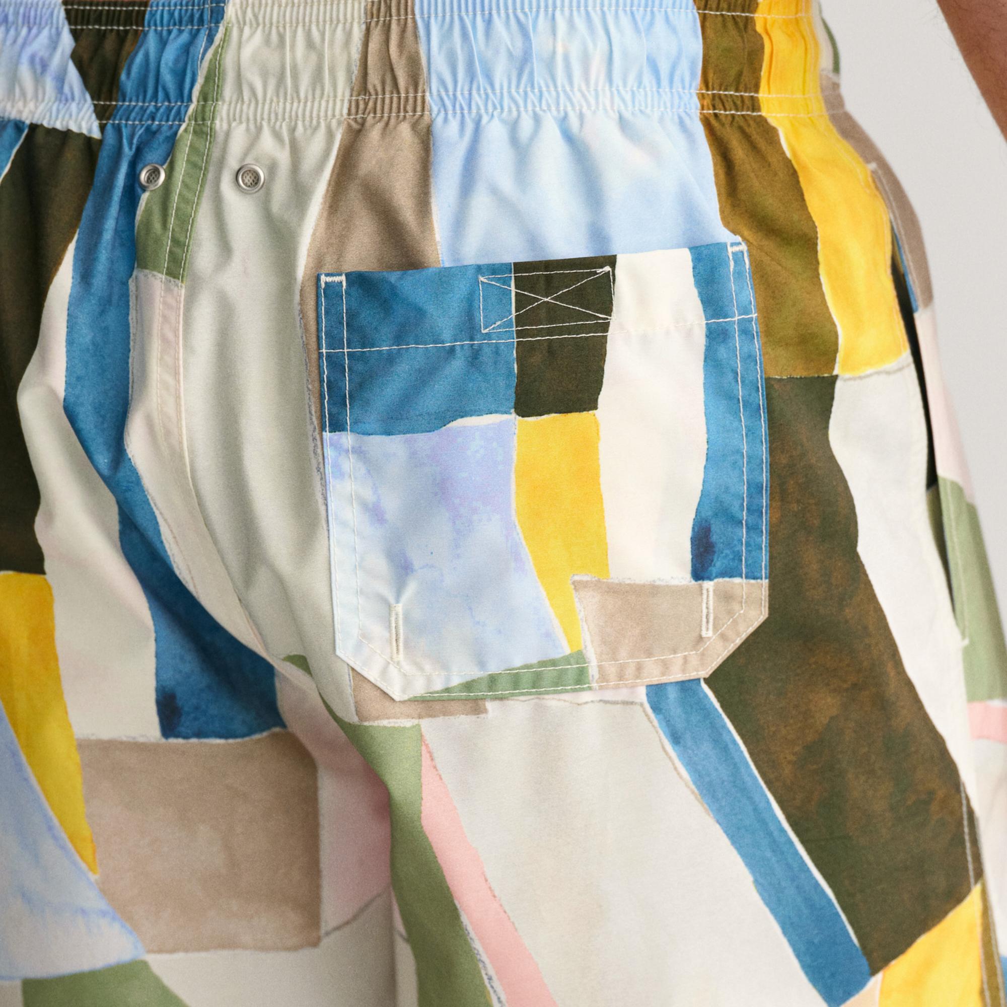 GANT Erkek Sarı Regular Fit Desenli Mayo Şort