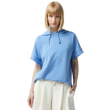  Nautica Kadın Mavi Relaxed Fit Kapüşonlu Sweatshirt