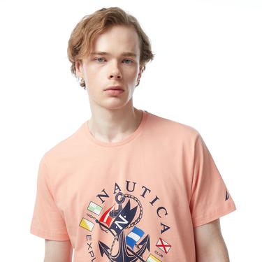  Nautica Erkek Turuncu Standart Fit T-Shirt