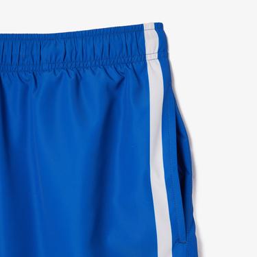  Erkek Renk Bloklu Mavi Mayo Şort