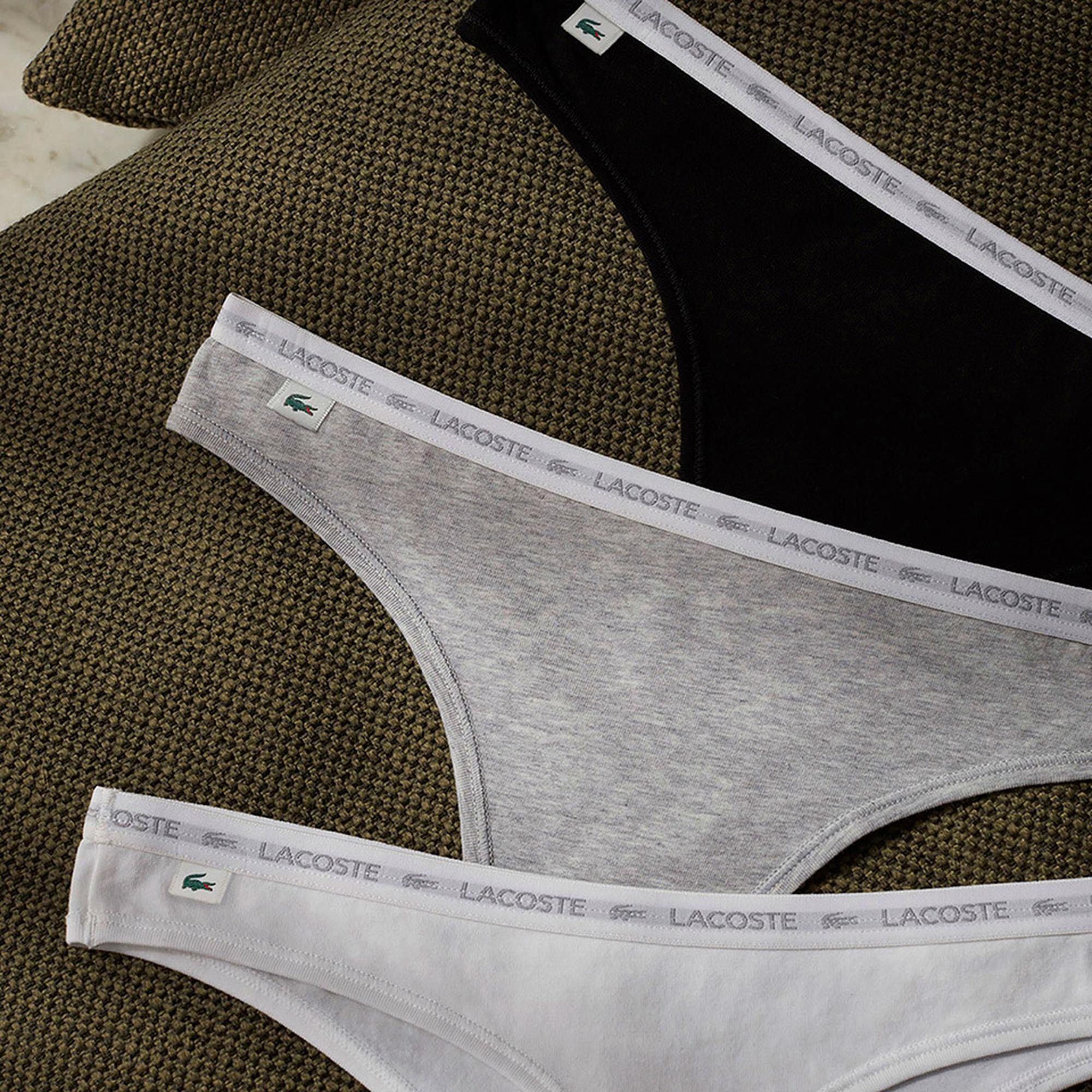 Lacoste Kadın Regular Fit 3'lü Renkli Külot