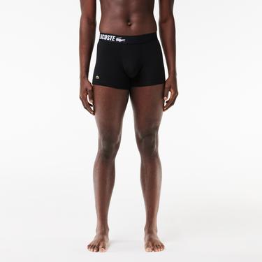  Erkek Baskılı 3'lü Siyah Boxer