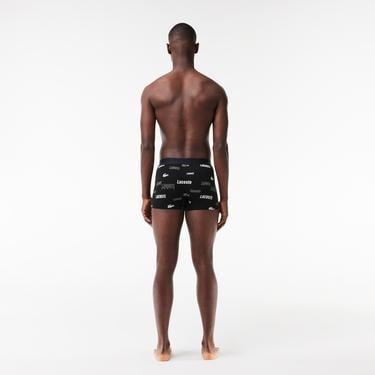  Erkek Baskılı 3'lü Siyah Boxer