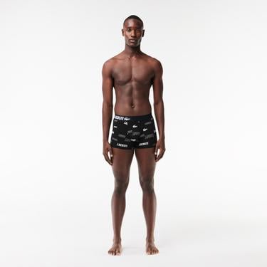 Erkek Baskılı 3'lü Siyah Boxer