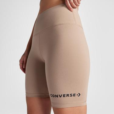  Converse Wordmark Kadın Bej Bisiklet Tayt