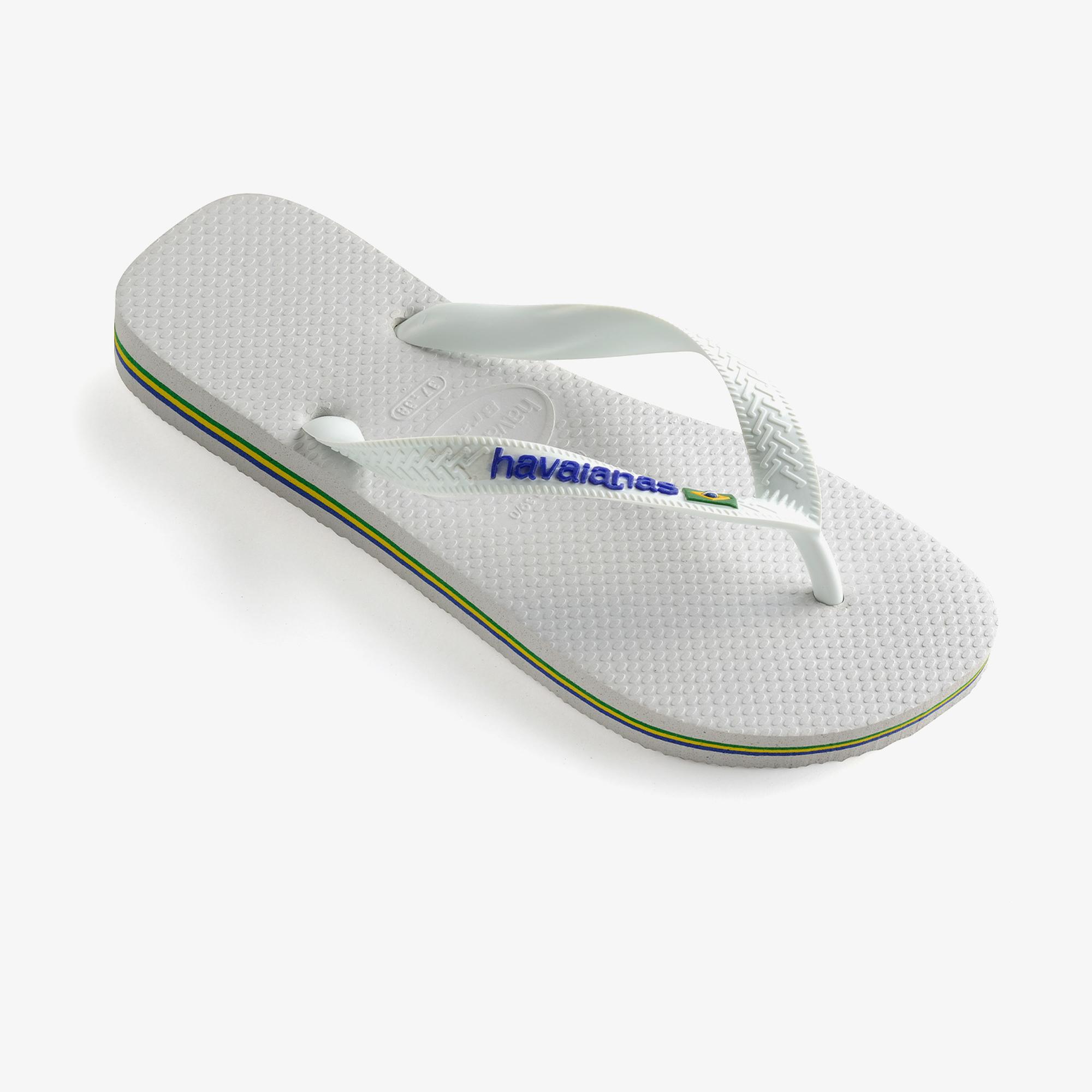 Havaianas Brasil Logo Unisex Beyaz Terlik